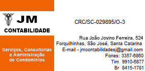 Cartão de Visita | Escritório de Contabilidade em São José